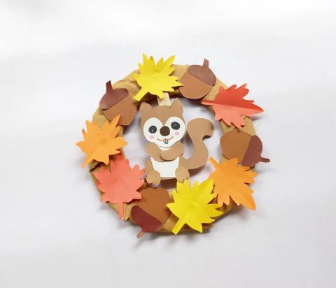 Image of squirrel wreath