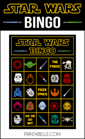 Image of Star Wars bingo