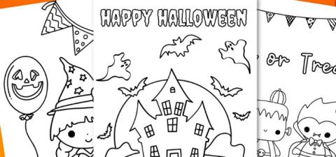 Image of Halloween coloring sheets