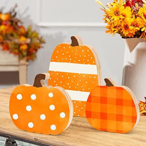 Image of wood pumpkin