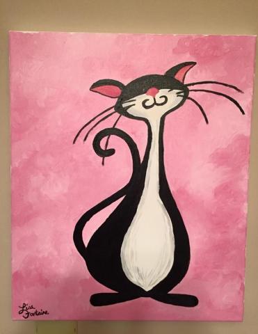 Image of cat painting