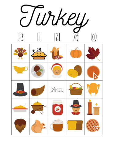 Image of turkey bingo