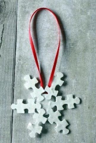 Image of puzzle piece snowflake