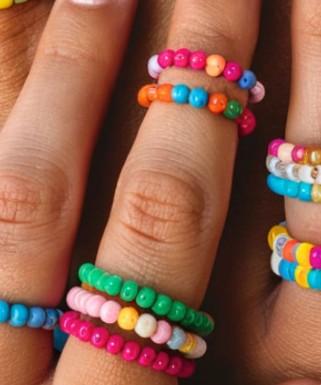Image of beaded rings
