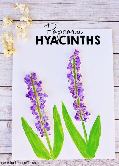 Image of hyacinth craft made from popcorn