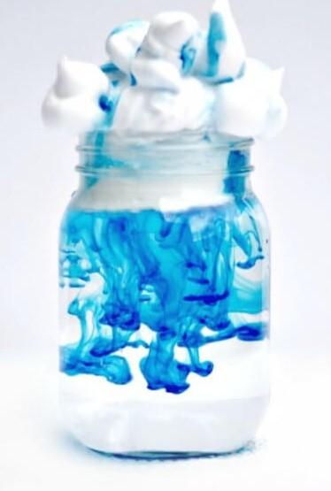 Image of rainstorm in a jar