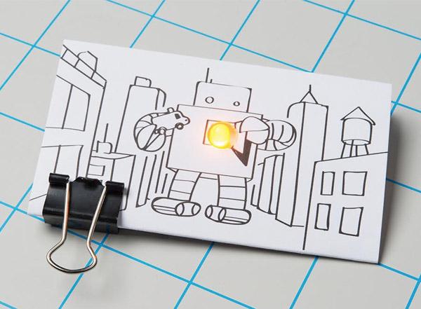 Image of paper circuit robot