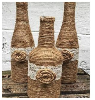 Image of wine bottles wrapped in twine