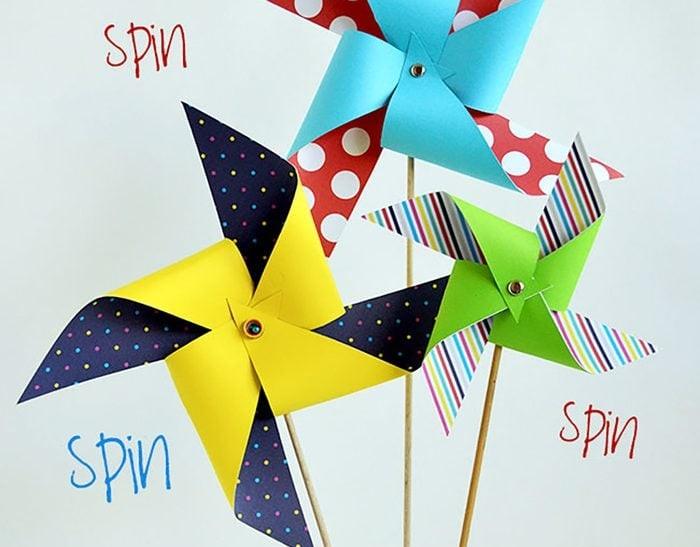 Image of a paper pinwheel