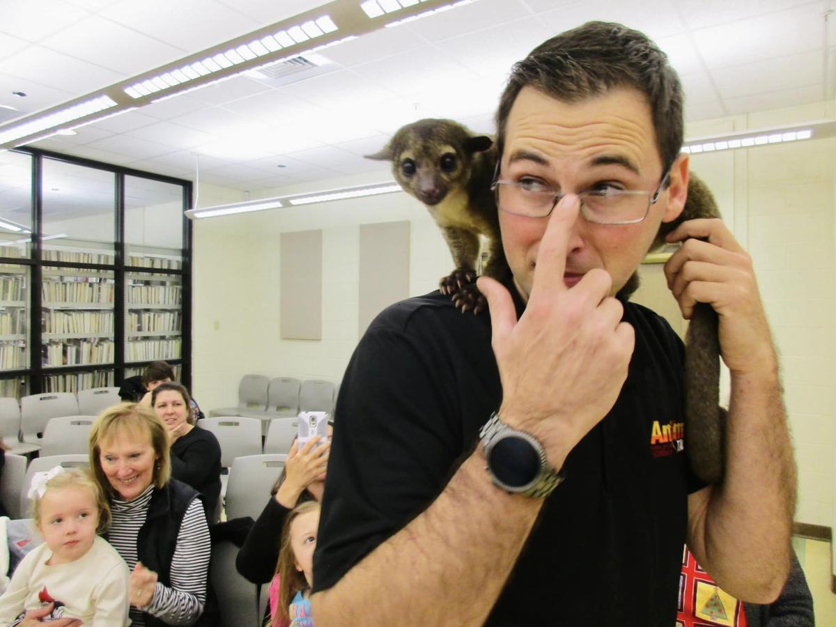 Image of Animal Tales presenter with an animal