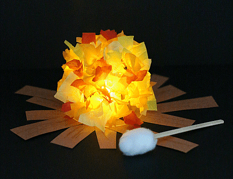 Image of paper campfire