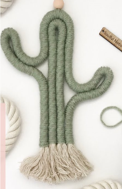 Image of macramé cactus