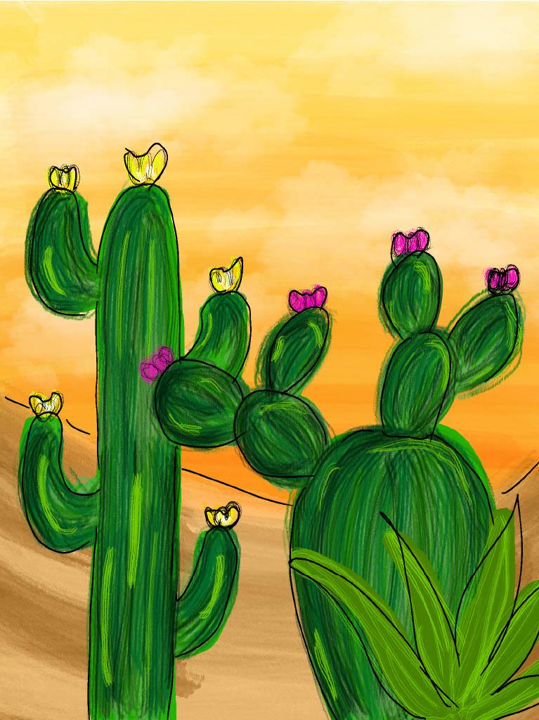 Image of cactus painting