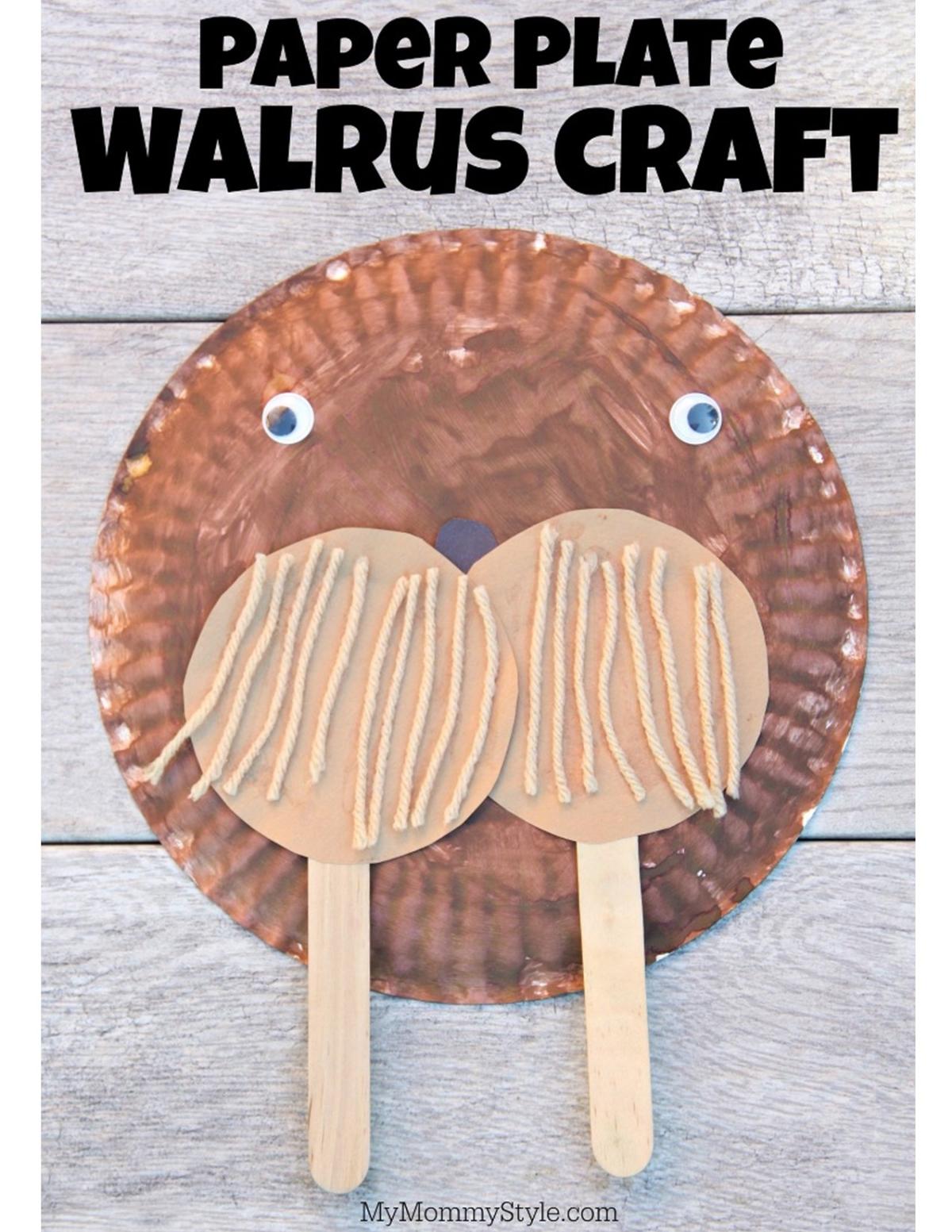 Image of paper plate walrus