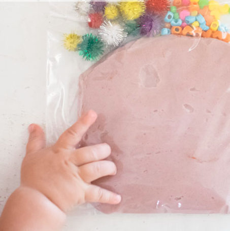 Image of play dough sensory bag