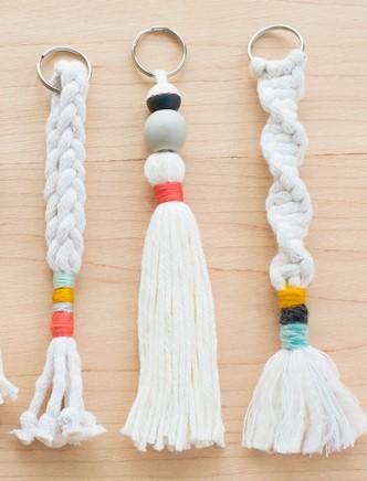 Image of macramé keychains