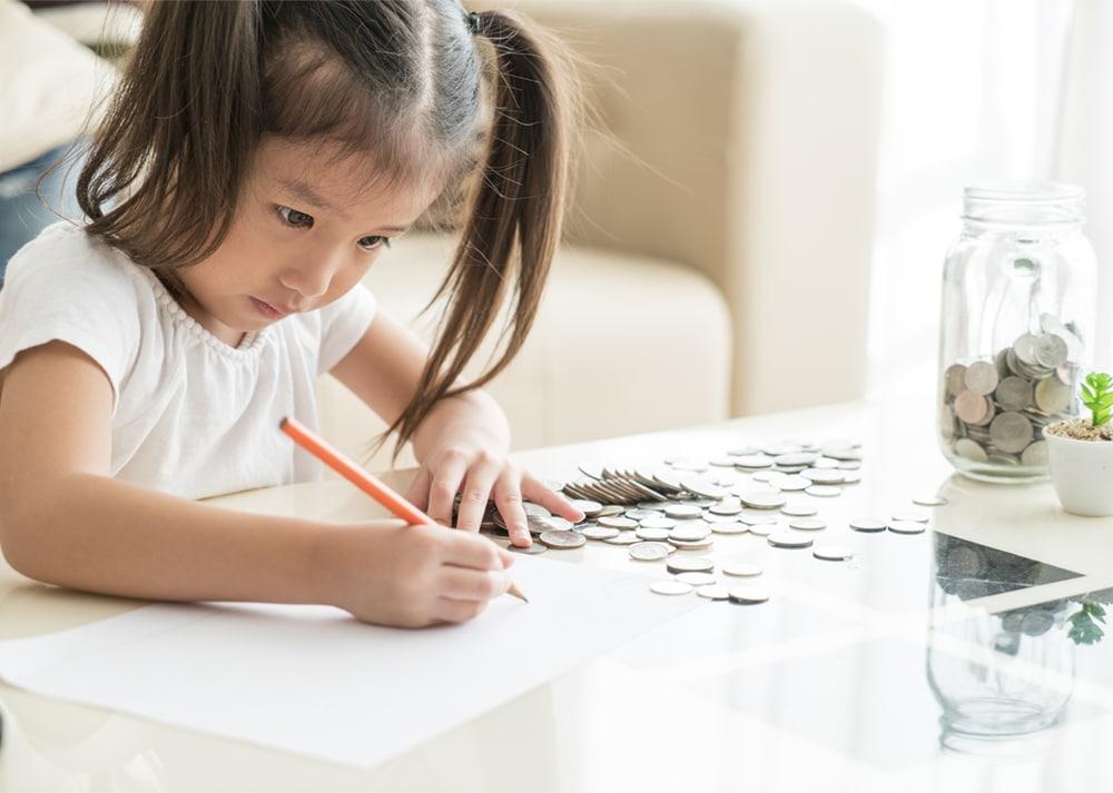 Image of kid counting money