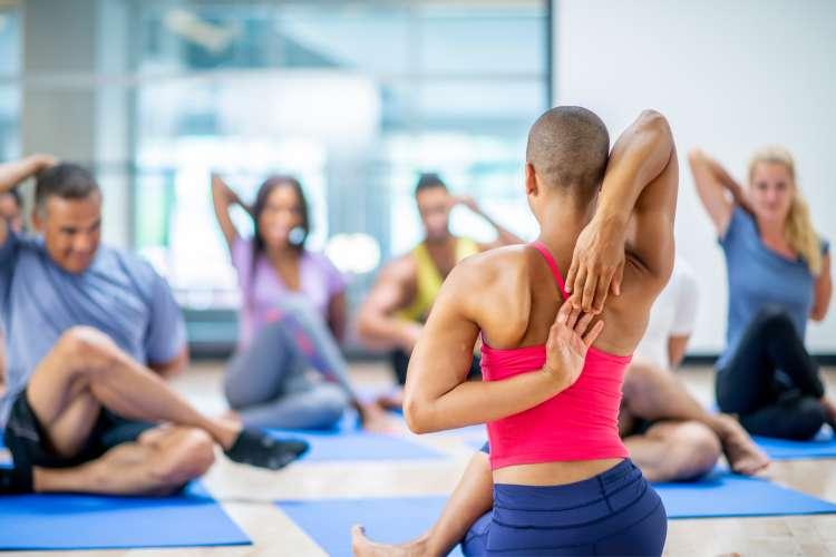 Image of people stretching