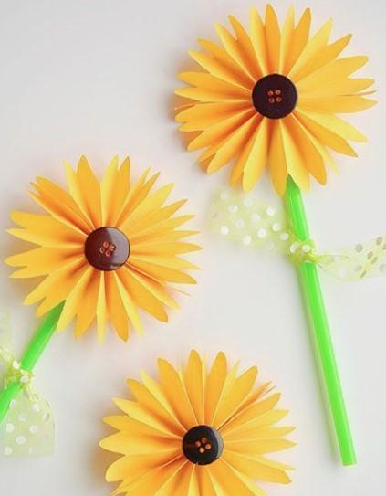 Image of paper sunflowers