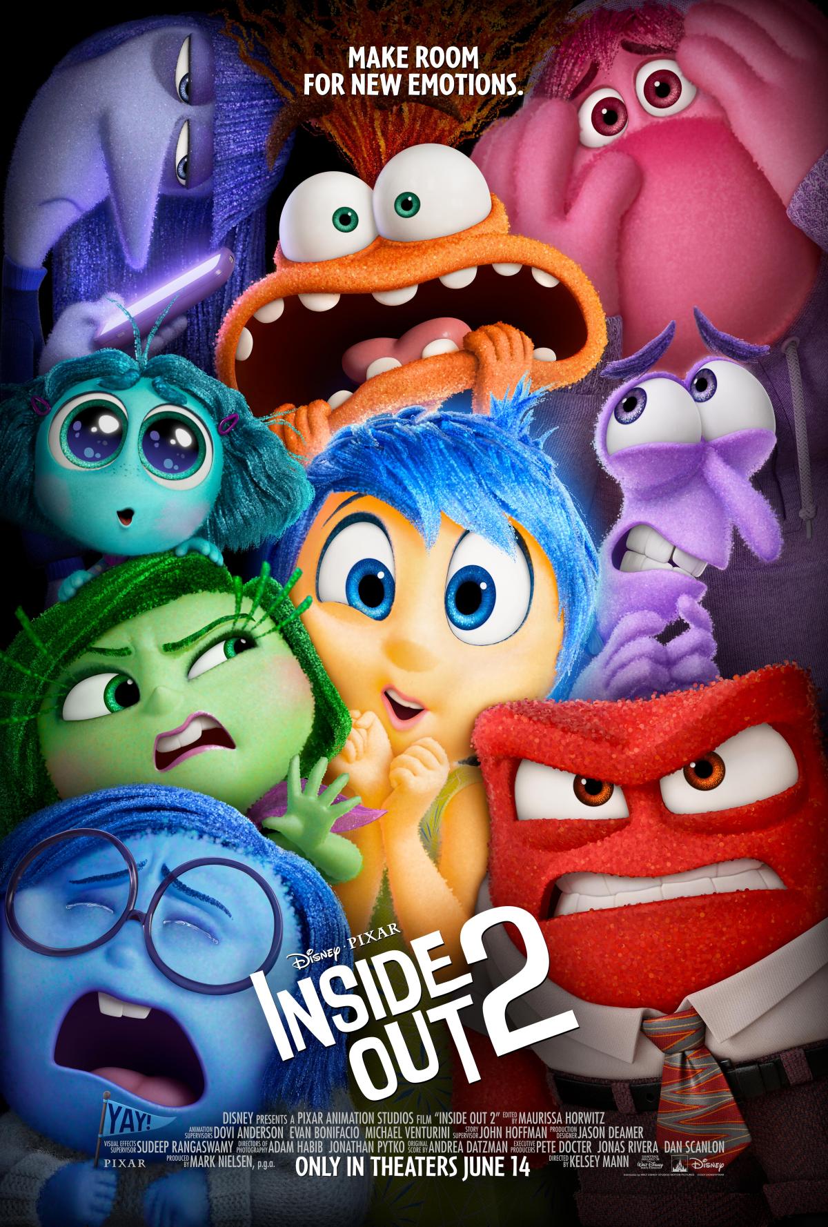 Image of Inside Out 2 movie poster