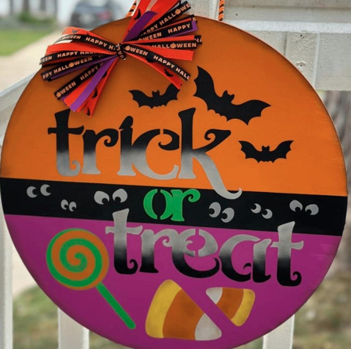 Image of trick or treat door hanger