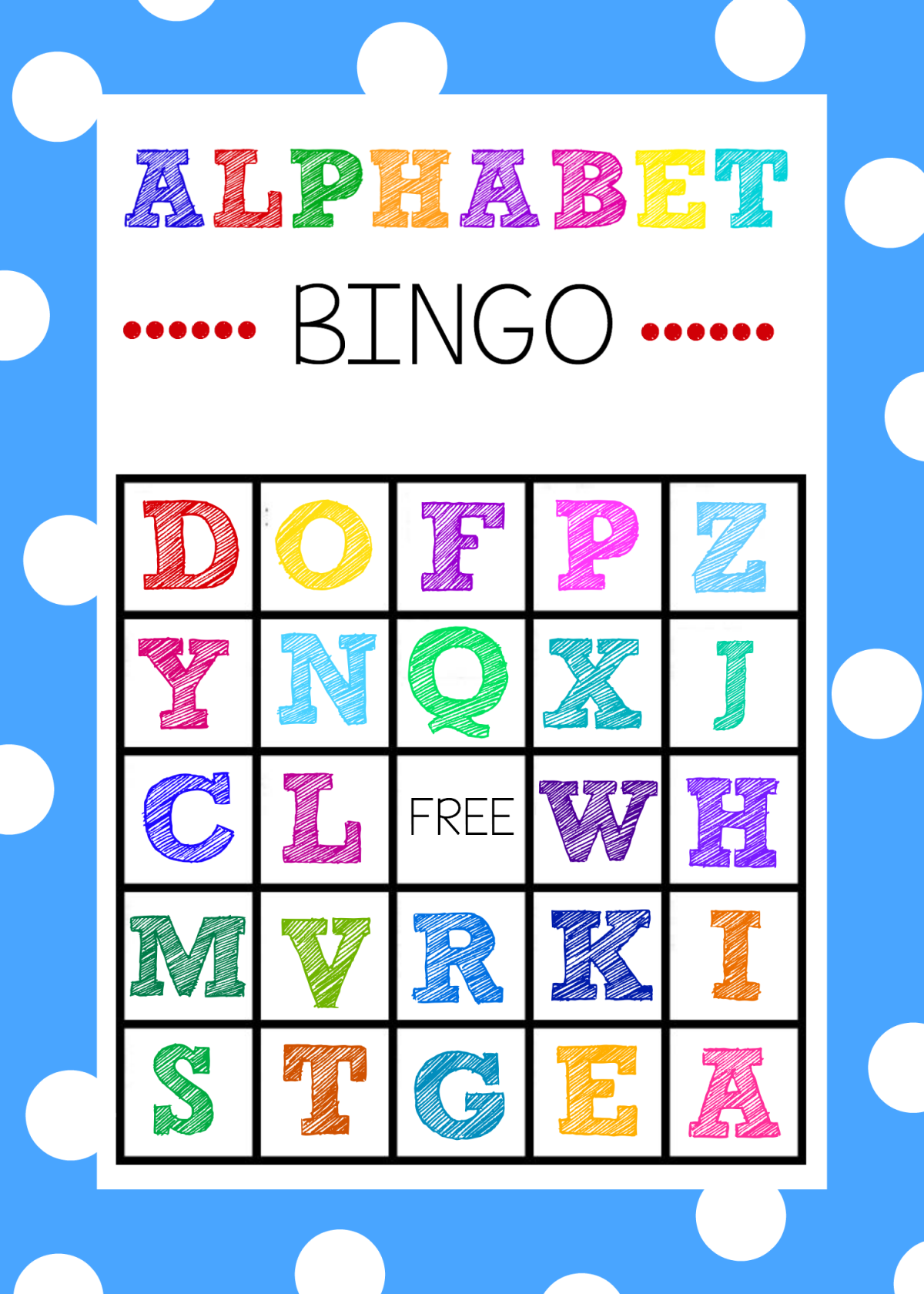 Image of ABC Bingo card