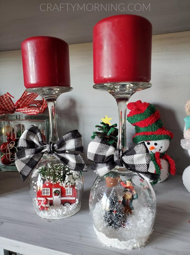 Image of snow globe candle holders