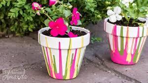 Image of painted flower pot