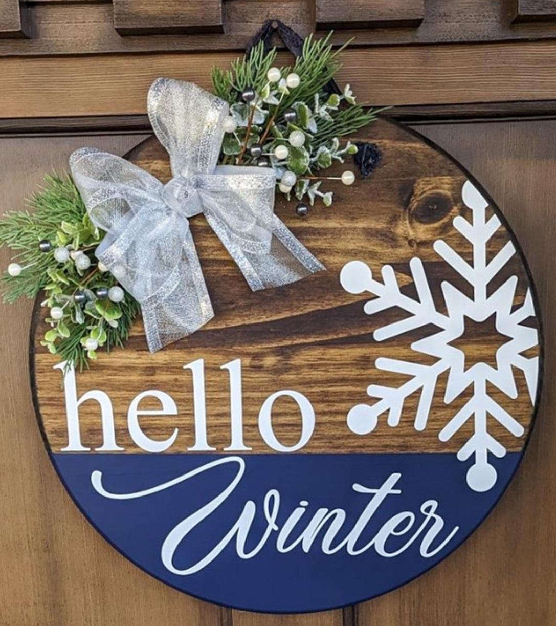 Image of winter door hanger