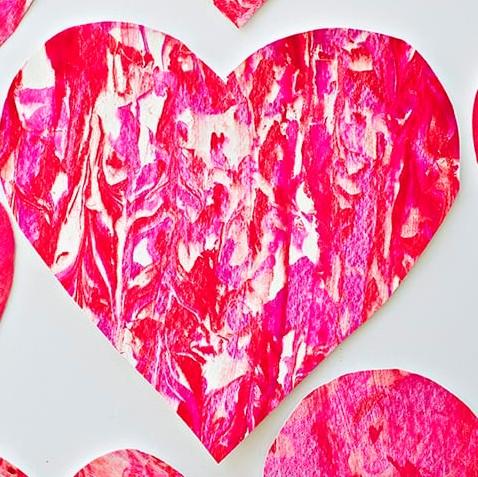 Image of shaving cream hearts