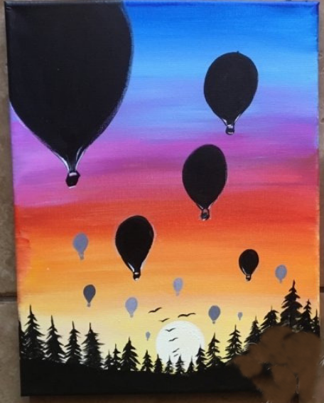 Image of hot air balloon painting