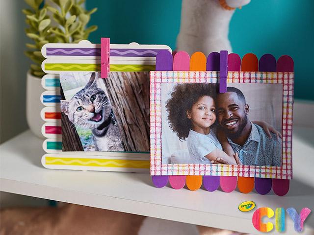 Image of craft stick picture frame