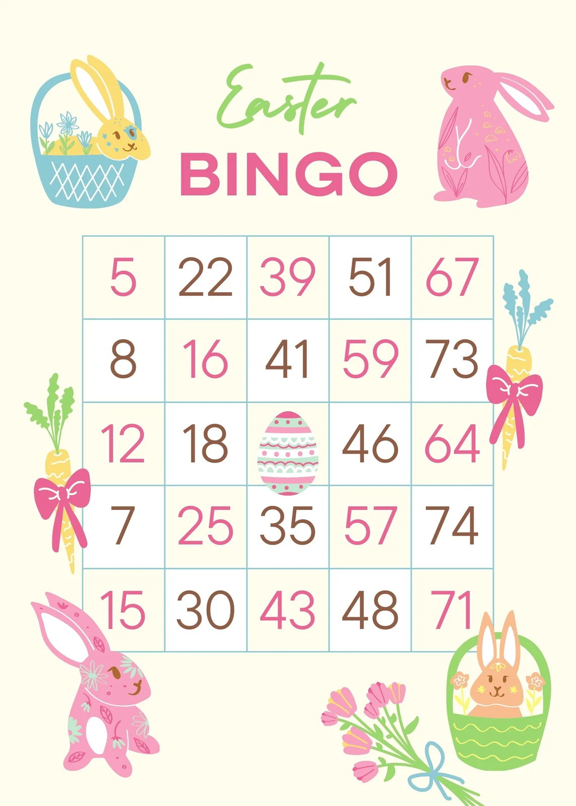 Image of Easter bingo