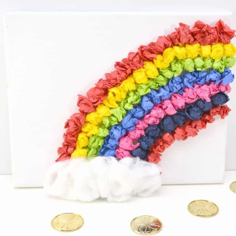 Image of tissue paper rainbow
