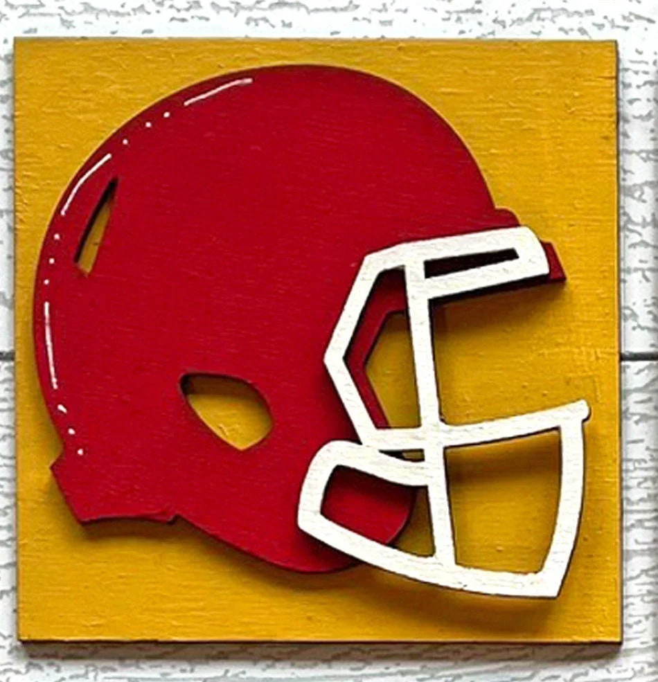 Image of football helmet craft
