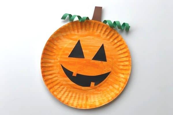 Image of paper plate pumpkin