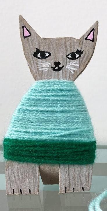 Image of yarn-wrapped kitty